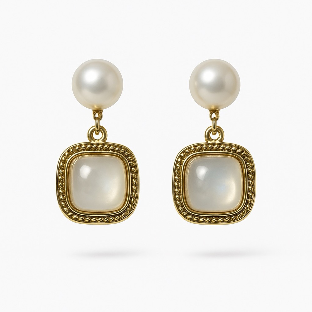 Classy Pearl and M.o.P. Drop Earrings